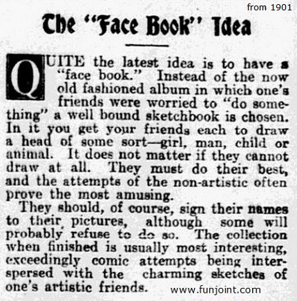 The Face Book Idea Circa 1901